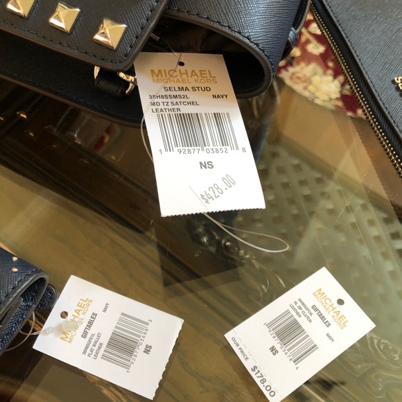 3pcs Michael Kors Selma handbag&wallet&wristlet - Picture 5 of 8